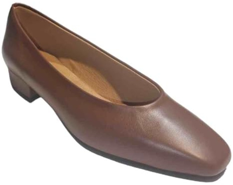 ARIADNA SÁNCHEZ Zapatos de Salón Mujer Elie, Cómodos 24 Horas para Azafata y Trabajo. Calzado de Piel Fabricados en España Tacón Bajo (Cuero, Sistema Tallas Calzado EU, Adulto, Números, Ancho, 40)