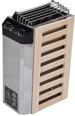 Sauna Heater, 3.6KW Internal Control Temperature Adjustable Stainless Steel Electric Heating Sauna Stove, Wet And Dry Sauna Heater Stove For Home Hotel Spa Steam Room Bath Shower