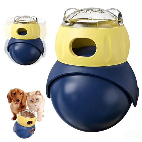 Juguete de inteligencia para gatos, dispensador de golosinas ajustable, juguete de inteligencia, dispensador de comida para gatos de interior, seguro con entrenamiento de coeficiente intelectual para