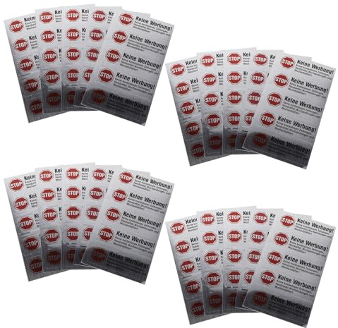 SOIMISS 100 Pièces Autocollant Panneau Avertissement Boîte aux Lettres sans Publicité, Papier Résistant Soleil et Étanche, Autocollant Adhésif pour Maison et Bureau