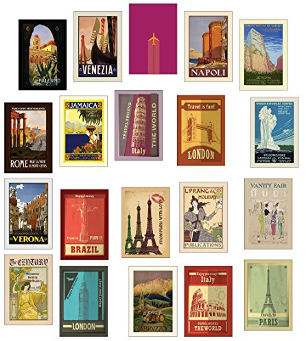 Vintage Reise Postkarten - 20 verschiedene Retro alte Postkarten
