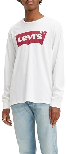 Levi's Homme Long-Sleeve Standard Graphic Tee, White, M