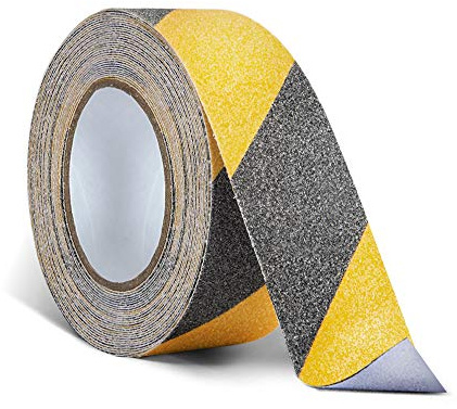 5 cm x 10 m halkskyddstejp, ONTWIE halkfri tejp, starkt slipande, halkskyddande trappband, säkerhetsspårtejp trappsteg inomhus och utomhus