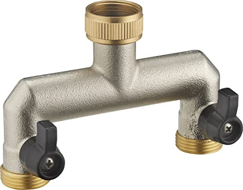 Raccord Nez de Robinet d'Arrosage Automatique en Laiton Double Sortie Droite AROZ