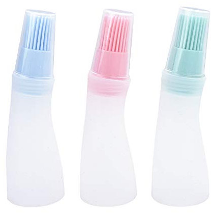 Bouteilled'huile Badigeonnage,Cuisine badigeonner en, badigeonner en Silicone de l'huile Pinceau à pâtisserie Brosse pour Barbecue Cuisson Cuisson Barbecue