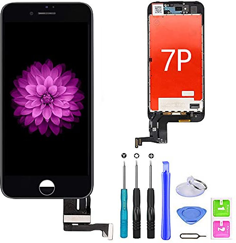 FFtopu iPhone 7 Plus Screen Replacement Black 5.5'', LCD Display and 3D Touch Screen Digitizer Replacement Full Assembly for iPhone 7 Plus Screen with Repair Tool Kit