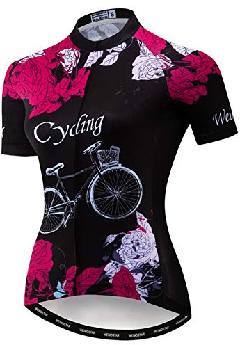 Hotlion Womens Cycling Jersey Summer Short Sleeve Bicycle Shirt Breathable Bike Jacket