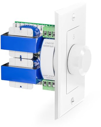 RECOIL VC-R100 100W Impedance Adjustment Volume Control Wall Mount Flush Knob for Hi-Fi Home Audio Volume Control White Ivory Panels