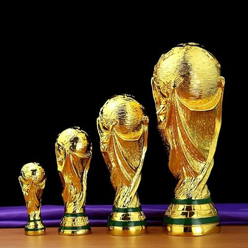 AMMICCO Goldene Fußball-Trophäe, WM-Trophäe, Replik, Sammlung von Erinnerungsstücken, Dekorationen für Haus und Büro, Geschenk für Fans (21 cm)