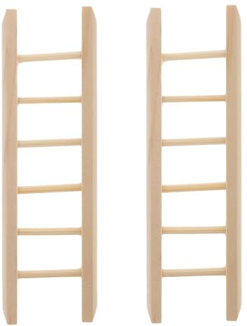 HEMOTON Lot de 2 Mini échelle Miniature échelle en Bois scènes échelle Miniature Mini échelle de Maison de poupée Paysage Ornement Mini échelle en Bois