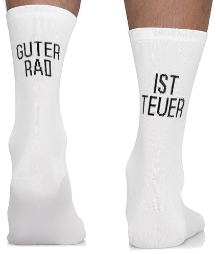 TODO Fahrradsocken Herren und Damen. Atmungsaktive Rennrad Socken. Motiv Fahrrad-Socken Herren, Radsocken (Guter Rad is Teuer 43-46)
