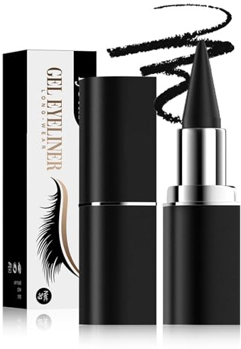 EONFAVE Matte Eyeliner Stift Gel, Kajalstift Schwarz, Wasserfest, Schnell Trocknend & Wischfest, Kaja Eyeliner Creme für den Lidstrich, Ein Alltägliches Lang Anhaltendes Augen Make up (04Schwarz)