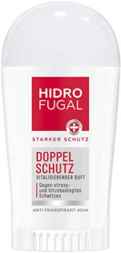 Hidrofugal dubbelskyddspinne (50 ml), anti-perspirant mot stress och värmeinducerad svettning, deodorant stick med starkt antiperspirant skydd och vitaliserande doft