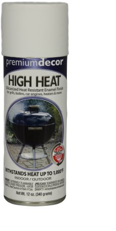 General Paint & Manufacturing PD-1551 Premium Decor High Heat Spray Paint with 360-Degree Spray Tip, White