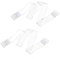 Clear Adjustable Bra Straps choose either 1cm or 1.5 cm Strong Metal Bra Hooks, Grey, 1cm