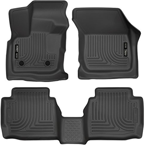 Husky Liners Weatherbeater Floor Mats | Fits 2017 - 2020 Ford Fusion & Lincoln MKZ | Front & 2nd Row, 3-pc Black - 98791