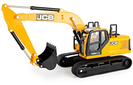 Britains 43211 220X LC Kettenbagger, Britains Schiebe Spielzeug aus hochwertigem Material im Maßstab 1:32, interaktives Push Toys Spielzeug ab 3 Jahren, für Fans von originalgetreuen Nachbildungen