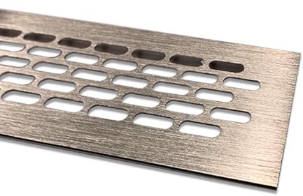 Lüftungsgitter Aluminium | 60mm x 600mm | Farbe: Edelstahl - gebürstet | Lüftungs Gitter Alu | Stegblech | Belüftungsgitter | Heizungsgitter | Belüftungsgitter/Lüftung