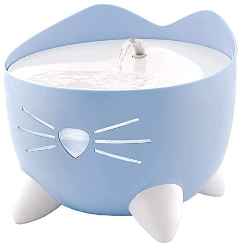 Catit PIXI Cat Drinking Fountain, Running Water Fountain, Blue