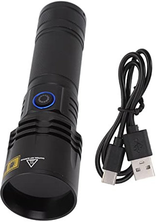Torcia a Luce Nera, Torcia UV Ricaricabile 365nm Torcia a Luce Nera Blacklight 20W Lampada a Raggi Ultravioletti Ricarica USB per NDT, Torce Portatili