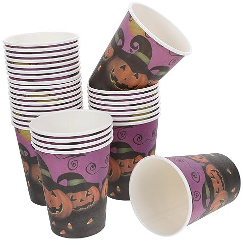 30 Piezas tazas de espresso desechables vasos de papel de halloween cóctel mostrada tazas de una sola vez vasos de papel desechables Víspera de Todos vaso de papel araña