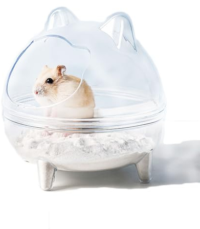 Coogime Grand bac à sable transparent pour hamster, hamster, hamster, salle de bain, bac à sable pour gerbille, hérisson, cochon d'Inde, petits animaux