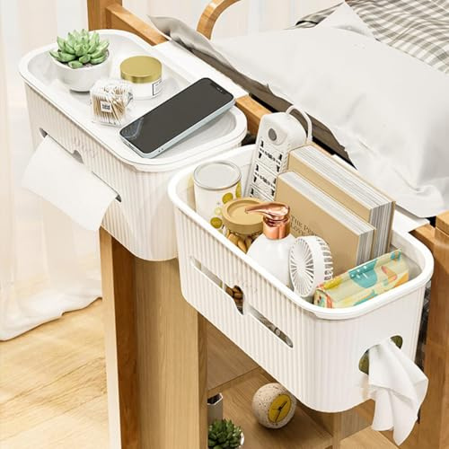 AYGCI Organizer da Letto da Appendere, Multifunzione Tasche Portaoggetti Borsa da Comodino per Dormitorio o Letto a Castello Riviste Giocattoli Libri