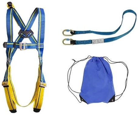Kit harnais de sécurité anti-chute – système de rétention – kit de retenue pour la sécurité au travail et l'escalade – harnais d'escalade – Kit Ferrata (modèle Advanced)