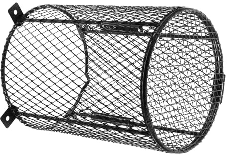 ifundom Pantalla de Malla para Jaulas y Recintos de Reptiles Negra de Hierro Diseño Multifuncional y Fácil Instalación para Lámpara de Calor de Reptiles