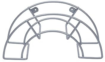 Supporto piccolo per tubo acciaio plastificato grigio (resina), 36,5x13,5x19,5 cm plastificato Grigio