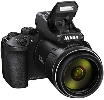 Nikon Coolpix P950 Fotocamera Digitale, Sensore CMOS 16,79 MP, Zoom ottico 83X, filmati 4K, LCD a angolazione variabile, mirino elettronico OLED, WiFi, Bluetooth, Nero [Nital Card: 4 Anni di Garanzia]