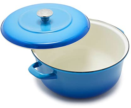 Merten & Storck Dutch Oven Runder Schmortopf, 26cm/5 Liter, Karibik Blau mit Farbverlauf