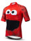 Herren Radtrikot Bike Shirt Tops Kurzarm Kleidung, Rote Augen, Groß