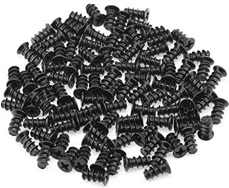 HELIFOUNER 100 Black Computer Case Fan Screws, M5x10mm Mounting Screws
