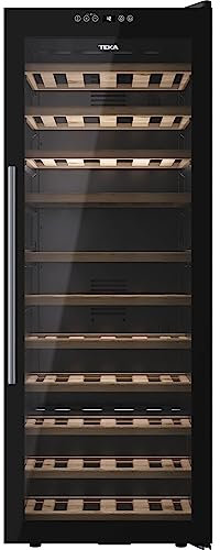 Teka Vinoteca de Libre Instalación 51 Botellas, Iluminación LED, Control Electrónico de Temperatura, Capacidad Total 159 Litros, Patas Regulables, Modelo RVF 10051 GBK