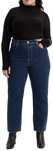 Levi's Damen Plus Size Ribcage Ankle Regular OR Straight, Salsa Dark Stone, 22 M