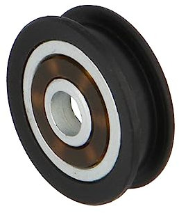 Amig - Roulements pour Moustiquaire | Lot de 2 Unités | Ø 21 mm | Roulement à Billes avec Rainure pour Guide | Pour Fenêtres Coulissantes Anti-Moustiques | Nylon Noir