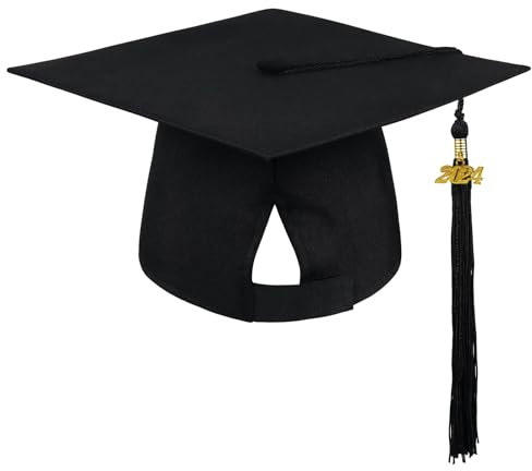 Synchain Doktorhut Studentenhut Bachelor Hut Unisex Uni Abschluss Cap 2025 Anhänger Quaste,Verstellbar Absolventenhut für Abschlussfeiern vom Studium, Universität, Hochschule, Abitur
