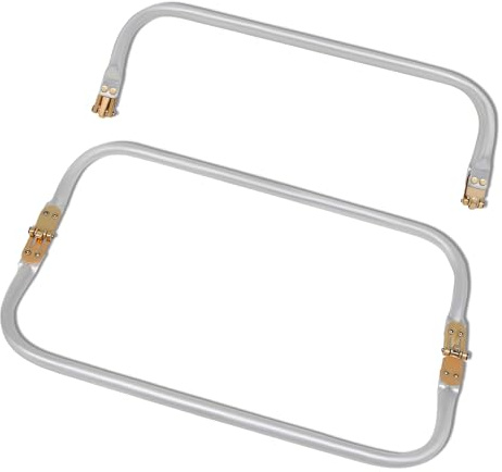 Uxney fickram, rektangulär plånbok-hårdvara med ram, kyssförslutning för gör-det-själv-plånbokstillbehör och syväskor-clutch-hantverk, 2 stycken (30,5 cm/12 tum)
