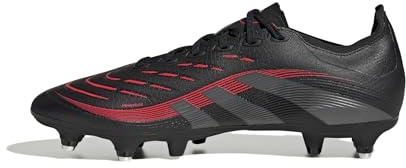 Adidas Unisex Predator League Soft Ground Football Boots, core Black/Grey Four/Lucid red, 39 1/3 EU