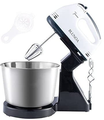 Elektrische Stabmixer 2 In 1 Twin Hand Und Standmixer 7 Geschwindigkeit Elektrische Schneebesen Professioneller Mixer Zum Mixen, Pürieren, Auspeitschen Und Schlagen, 180W