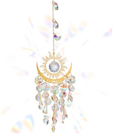 WOUYTPE Atrapasoles Cristal Colgante, Colgantes de Cristal, Crystal Suncatcher Ornamento Colgante, para Uso en Salones, Dormitorios, Jardín, Alféizares de Ventanas y Otros Fines Decorativos