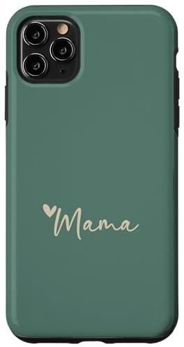 Beige Sage Green Heart Mama Case for iPhone 11 Pro Max