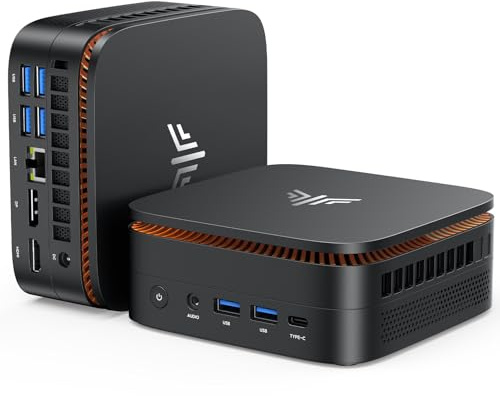 NiPoGi Pinova P1 Mini PC AMD Ryzen Embedded R2544(4C/8T, Max 3.7GHz,Migliore di 3500U/ R2514/i3-10110U)16GB DDR4 2666MHz,256GB NVMe SSD, 4K UHD Triplo Display (HDMI 2.0/DP 1.4/Type-C) WiFi 5 BT4.2