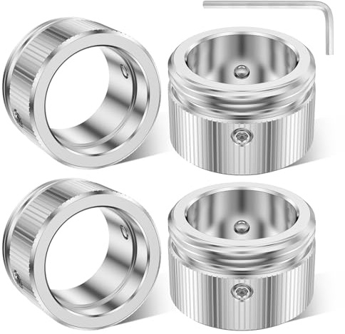 4 pezzi adattatore per termosifone in acciaio inox, testa del termostato con strisce, termostato RA RAV RAVL adattatore su M30 X 1,5