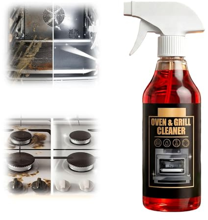 Oven Cleaner Heavy Duty, 2026 New Oven and Grill Cleaning Spray, Heavy Duty Oven and Grill Cleaner, Kitchen Grease Multi-Purpose Grease Cleaner Air Fryer Cleaner for Baked-On Food Burnt Grease (1PC)