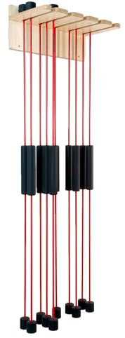 Sport-Thieme Schwingstab-Wandhalterung | Für 25 Schwungstäbe | Platzsparende Lagerung | Gefertigt aus Holz | Maße: 27x49x20 cm | Gewicht: 3 kg