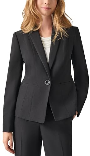 Kasper Women's Stretch Crepe One Button Jacket, Black, 16