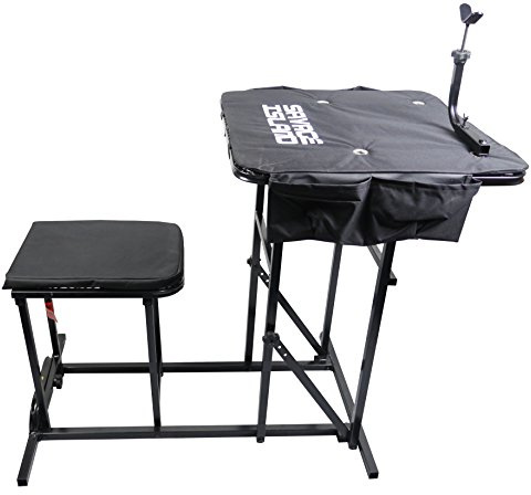 Savage Island Shooting Table Bench Rest Rifle Target Range Gun Rest with Padded Seat Chair