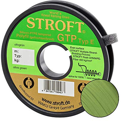 WAKU Stroft Schnur GTP Typ E geflochten olivgrün 50m Typ E5 12,00kg